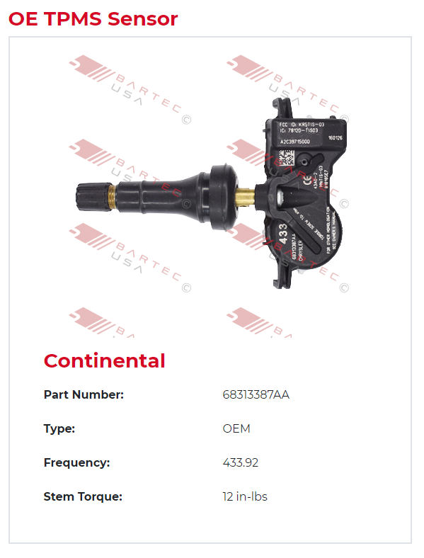 OE TPMS Sensor